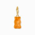 Gold-plated charm pendant goldbears in orange from the Charm Club collection in the THOMAS SABO online store